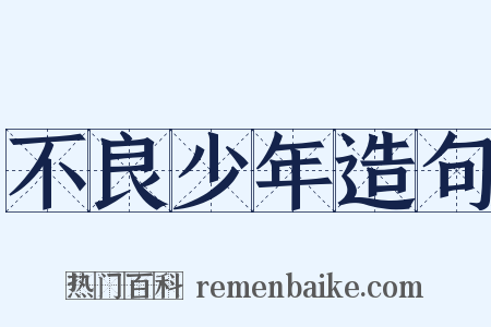 不良少年造句是什么意思的图片